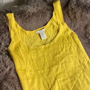 White + Warren Sunny Yellow Tank Top
